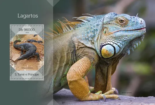 Сан Томе и Принсипи-Ящерицы-2014. Чистый полный красивый комплект. MNH. Ціна