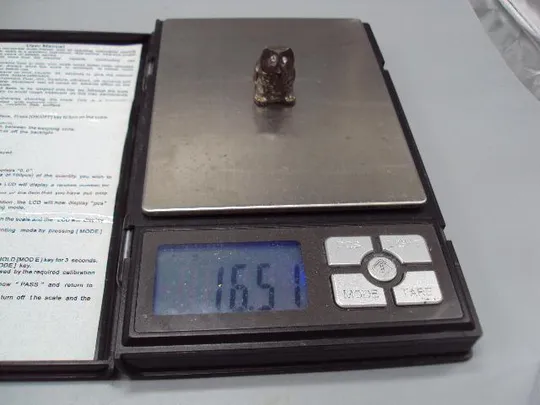 Фигура миниатюра статуэтка сова птица совушка птичка совенок серебро вес 16,51 г высота 2,2 см №29 З аукціону