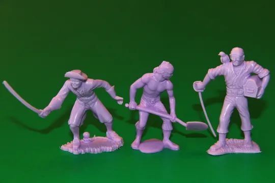 ПІРАТИ пираты MARX 60мм  зроблено в США 6 штук З аукціону