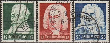 фото, 1935 - Рейх - Композитори Mi.573-75 _3.0 €