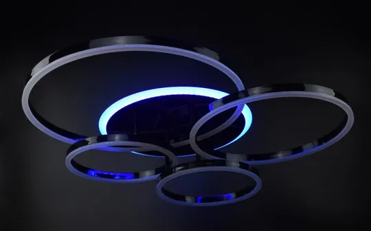 Люстра потолочная LED с пультом A55021/4-RGB-bk Черный 12х69х79 см. Недорого