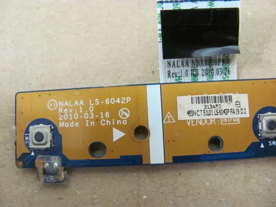 номер0314-15 плата кнопки тачпада LS-6042P для Toshiba Satellite L670 L670D L675 L675D оригінал З аукціону