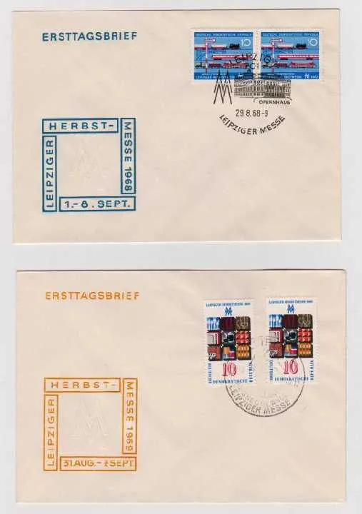 ГДР - ЯРМАРКА = 2 КОНВЕРТА 1968-69 = спецгаш. ЛЕЙПЦИГ Ціна