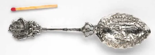 Антикварна срібна ложечка Музиканти 800 проба 1900-ті Germany Продаж