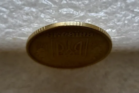 (5912) 25 копійок 1994 1БВк відросток на вінку між 5 та 6 гронами на реверсі (25 копеек 1994 брак) Недорого