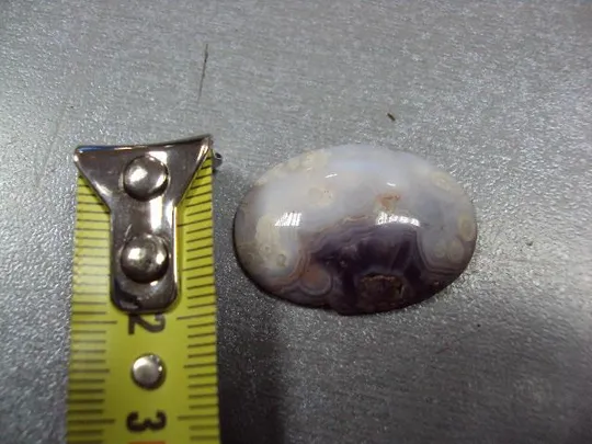 Камень агат овальный для ювелирных изделий вес 4.8 г размер 6 х 29 х 21 мм №13300 Де купити