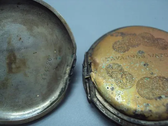 Копус Tavannes watch Co карманные часы цветы листья серебро 800 проба клеймо птица вес 39,17г №14615 Недорого