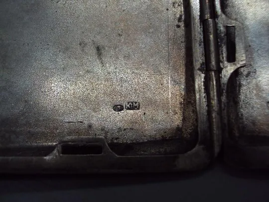 Купити Портсигар резьба узор листья серебро KiM Польша Krupski &amp; Matulewicz вес 119,52 г 8,2х9,9 см №14331