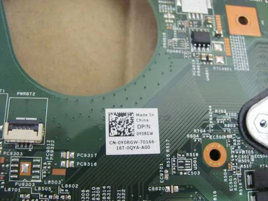 номер0310-22 материнська плата Mainboard Материнка Основна плата Системна плата Плата системи Laptop motherboard мамка  ноутбучна плата  0Y0RGW РОБОЧА для DELL Vostro 3550 Inspiron N5110 оригінал З аукціону