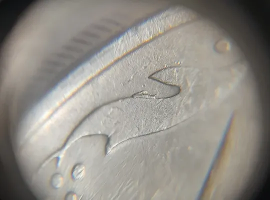 (7410) 50 копійок 1992  1АЕм викрошка на вінку між 7 та 8 гронами (50 копеек 1992 брак) Де купити