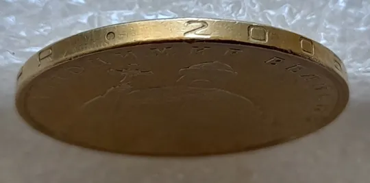 (5073) 1 гривня 2006 двійний удар на реверсі + викрошки вверху цифри "2" слова "2006" та у букві "Н" слова "ОДНА" на гурті (1 гривна 2006 брак) Продаж