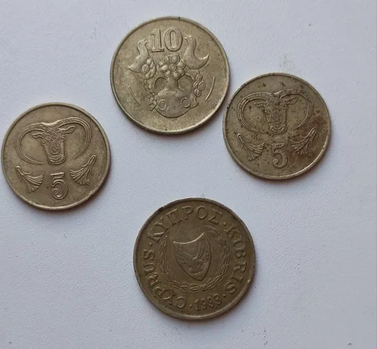 4 разменные монеты Республика Кипр 20-й век. mk625 Ціна