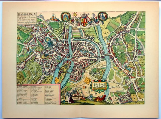 План карта Бамберга 1570 р. копія 1938 р. Лейпциг Fv8.9 Ціна