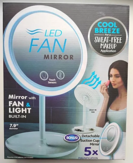Дзеркало з led-підсвіткою кругле led fan mirror з вентилятором Продаж