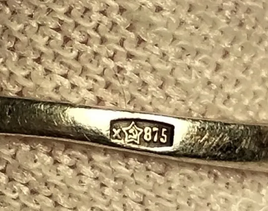 Красивый серебряный перстень 875пр. (☝️Клеймо звезда,СССР!) Інтернет-аукціон