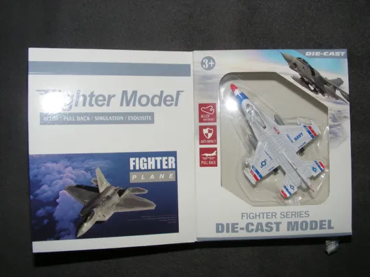 Игрушка DIY Toys Военный самолет металл pull-back 1:180,  белый Ціна
