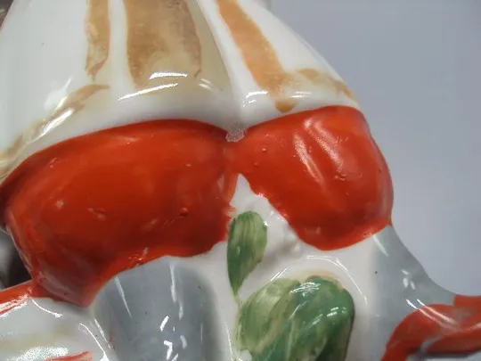 Фигура фарфор Полонное ЗХК баба на сундуке А мій милий чорнобривий пара двое на сундуке 23 см №10538 Недорого