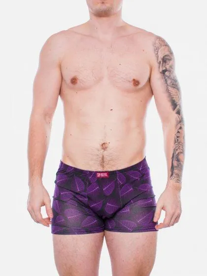 фото, Чоловічі труси боксери з модалу Bono МШ 940622  фіолетові розмір 48 M 50