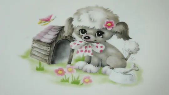 Набір дитячий Тарілка Чашка Песик порцеляна старий посуд Німеччина Bavaria Вживане Інтернет-аукціон