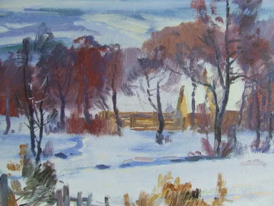 ЧСЗХУ Закарпатская школа Демідюк В. к.м. роз. 70х50 см. 1993 р. Ужгород . Продаж