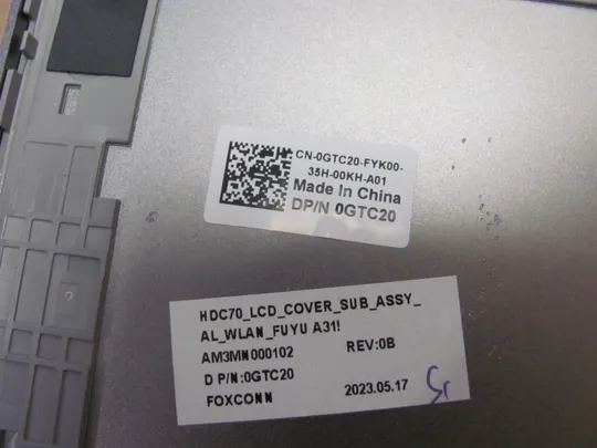 номер1004-2 кришка матриці 0JGKN1 0GTC20 AM3MN000102 для Dell Precision 17 7770  Кришка дисплея Тильна кришка Корпус матриці Верхня кришка matrix cover Top Case LCD Cover Rear Lid Back Cover Housing Cabinetоригінал Торговий майданчик