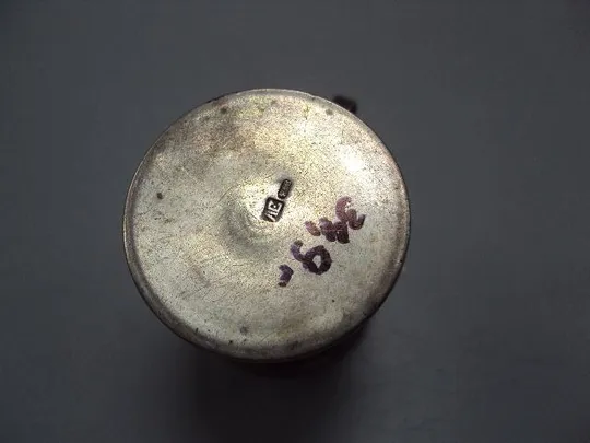 Рюмка стопка кружка пейте на здоровье серебро 84 проба АЕ Егоров вес 34,94 г размер 4,6х5,8х4,1 см Інтернет-аукціон