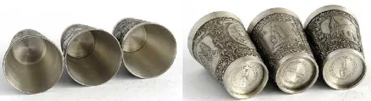 Олов&#039;яні келихи 3 шт., колекція №22, Zinn95%, Germany Недорого