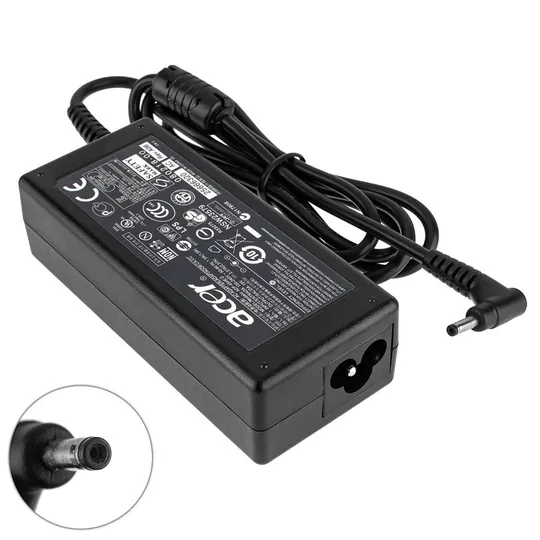 Купити Блок живлення для ноутбука ACER 19V, 2.37A, 45W, 3.0*1.0мм, L-подібний роз'єм, black (без кабеля!)