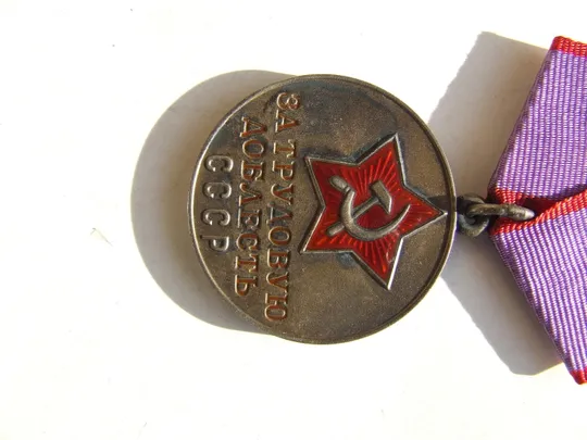 Медаль Трудовая доблесть + доки нагр. 1976 года на Яхимович Тамара . Люкс. В родной патине. Інтернет-аукціон