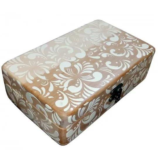 Шкатулка из дерева подарочная ручная роспись Кружева 20,5*12,5*8 см Ціна