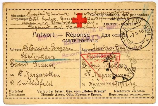 Поштова картка військовополоненого Перша світова, Довжанське, 1916 рік Ціна