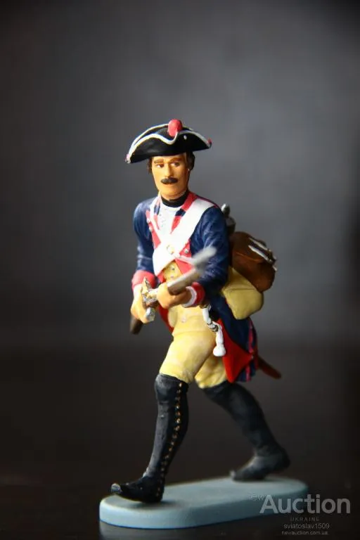 американец пруссак СТРЕЛОК-мушкетер PREISER ELASTOLIN 70мм ФРГ №541135 З аукціону