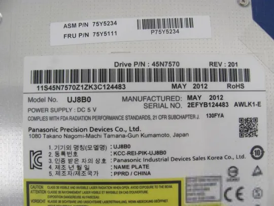 №265-3 DVD привід 45N7566 для LENOVO T420 T520 T530 T430 T510 оригінал З аукціону
