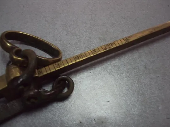 Весы безмен коромысло клеймо ТВК 1916 царизм латунь бронза длина 38,5 см (№40) №11564 З аукціону