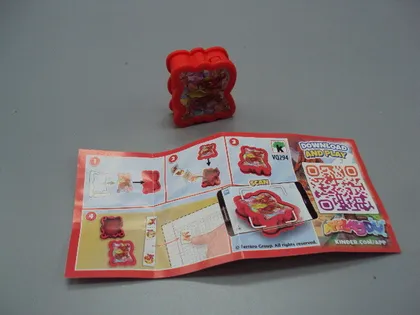 фото, Фигурка киндер сюрприз VQ294 Ferrero чемодан с наклейками картинками дракон №18613л