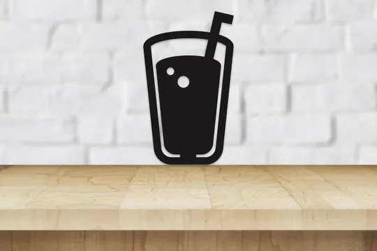 Купити Панно декоративне картина на стіну Склянка із соломинкою LED підсвітка 206x350 acr-p000038