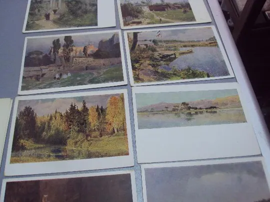 набор открыток поленов 1957 лось 12 шт №4630 Недорого