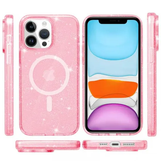 Купити Чехол TPU Galaxy Sparkle (MagFit) для Apple iPhone 13 Pro (6.1&quot;)