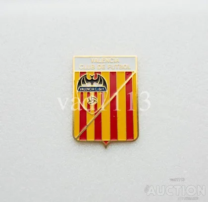 фото, значок футбол  ФК Валенсия Испания  (серия герб города и эмблема клуба)