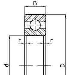 Купити подшипник 217 БT2 ( bearing 6217 M ) качения шариковый радиальный однорядный ГПЗ-1 ЕТУ 100