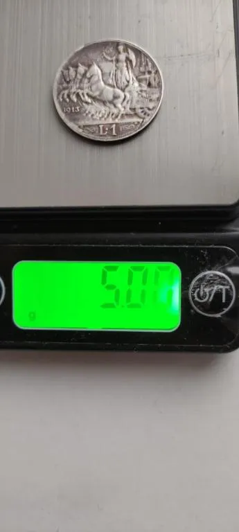 Редкая монета Квадрига 1 лира 1913 года Италия серебро pkd84 Продаж