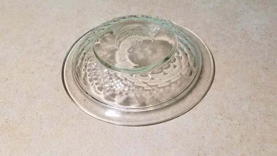 Тарілка прозоре старе радянське скло нижня деталь маслянки Вживане Продаж