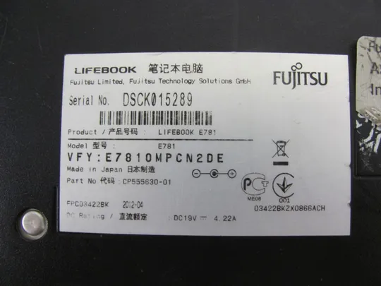 номер0152-4 Кришка. дно, піддон корпуса для FUJITSU LIFEBOOK E752 E781 E782 оригінал Де купити