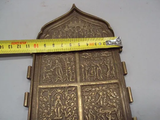 Часть складня икона-складень пластика металл размеры 17,7 х 10,7 см №13826 Продаж