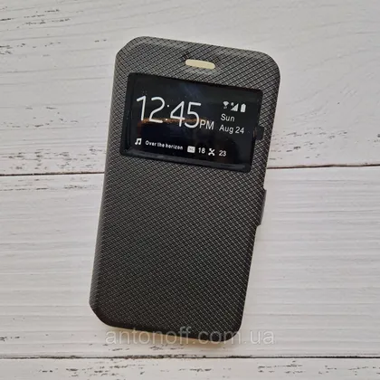 фото, Чохол-книжка Doogee Y100 Pro Valencia 2 для телефону (з віконцем) Чорний