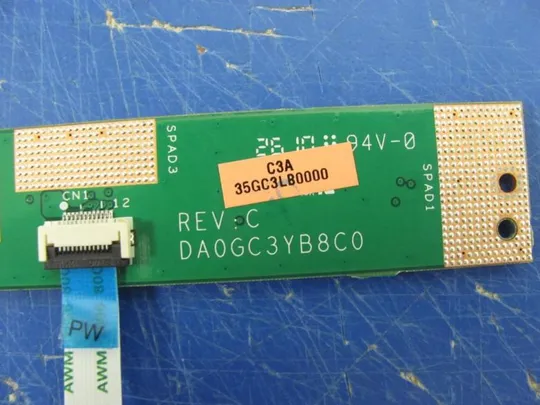 №233-15 плата кнопки ВКЛ DA0GC3YB8C0 шлейф для LENOVO L512 L510, L512, SL510 оригінал Де купити