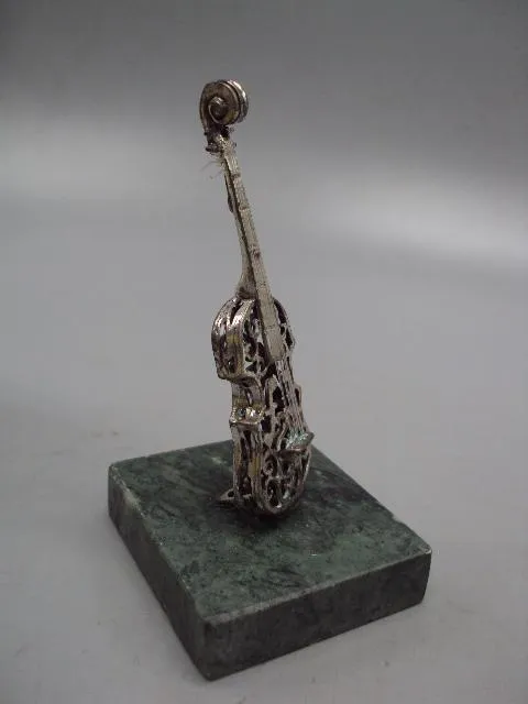 Купити Фигура на подставке статуэтка музыкальный инструмент скрипка ажурная серебро 925 проба вес 127 г №18