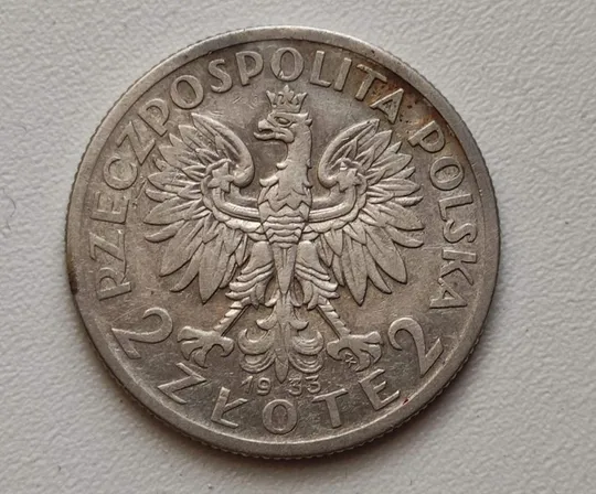 2 злотых 1933 года монета серебро Польша королева Ядвига, оригинал  rp118 Ціна