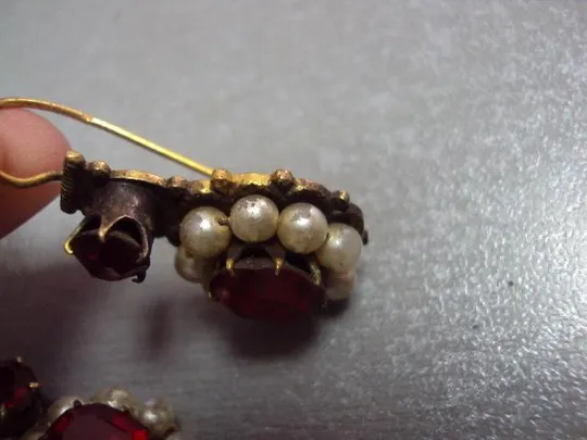 Бижутерия серьги позолота ссср клеймо 6ТЮ Ц4.90К №10499 Де купити