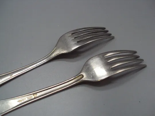 Столовые приборы вилки нерж столовая и десертная вилка нержавейка 18,2 см и 20 см лот 2 шт №18639в Характеристики